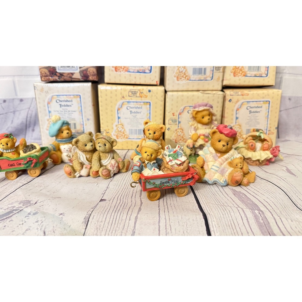 Vintage Cherished Teddies Figurine Lot Enesco Priscilla Hillman Mixed Collection